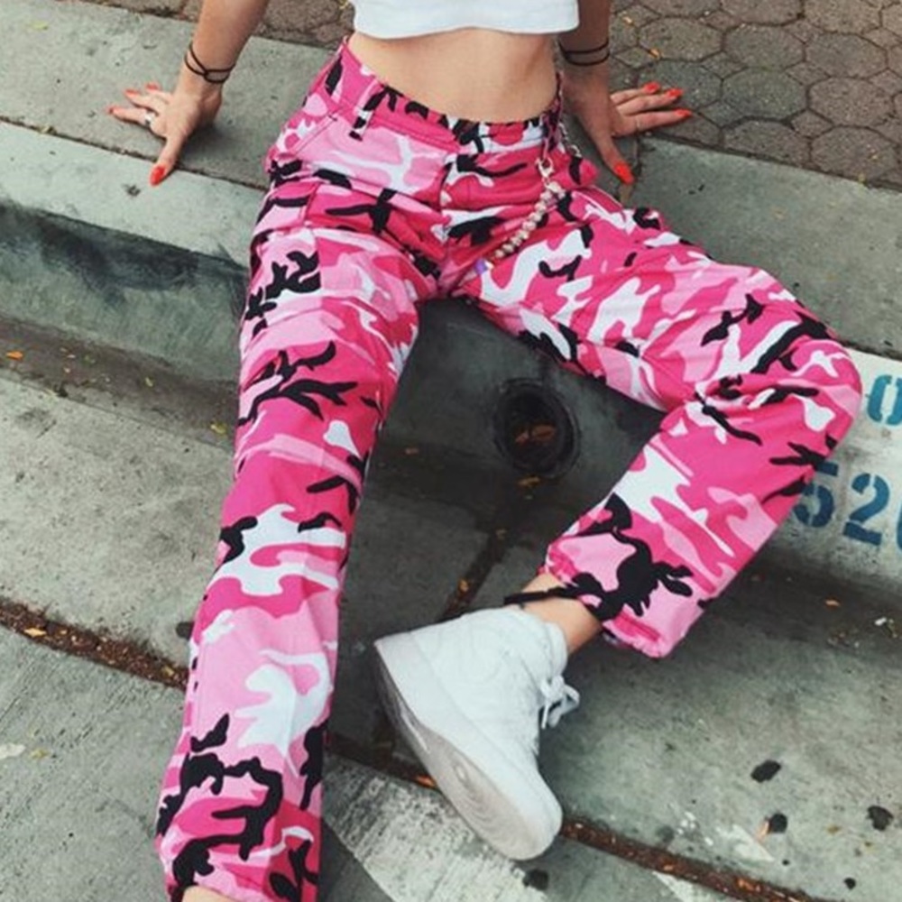Pink camo pants
